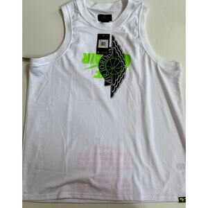 Nike Jordan Air Jumpman Mesh Jersey Wings Men's Tank White BQ8479 100 Size 2XL